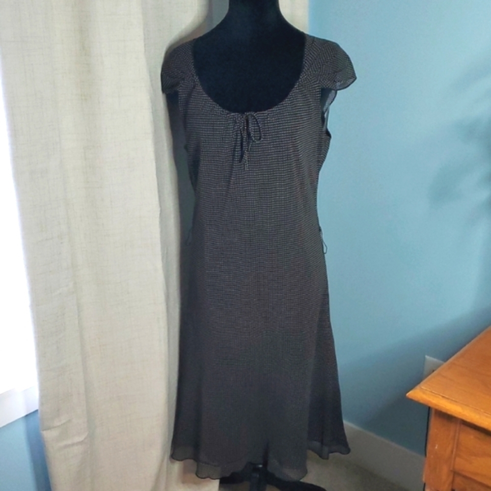 Savannah Summer Dress Black With White Polka Dots